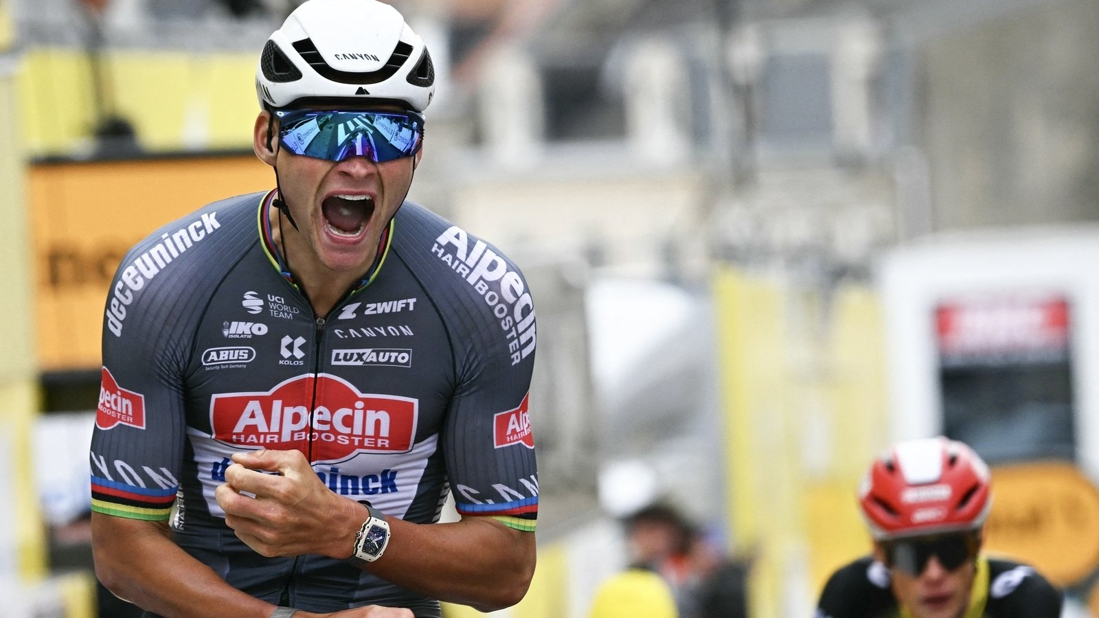 Mathieu Van der Poel pips Tadej Pogacar to Tour de France stage two win