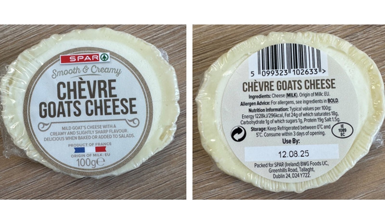 Goats cheese recalled over possible presence of Listeria