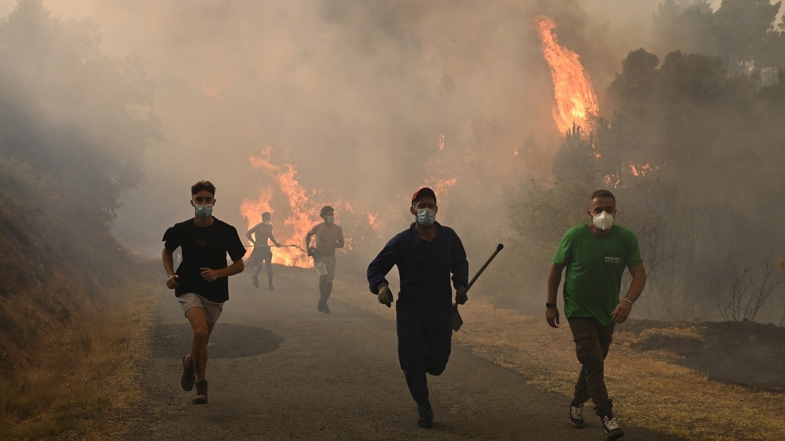 Wildfires blaze across Europe