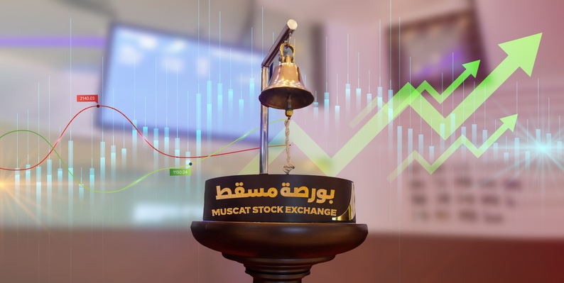 إغلاق مؤشر بورصة مسقط بارتفاع 0.56 بالمائة