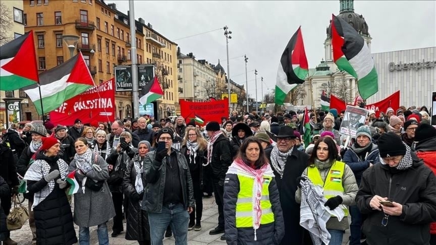 Demonstration in Sweden calls for holding Zionist officials accountable for genocide in Gaza