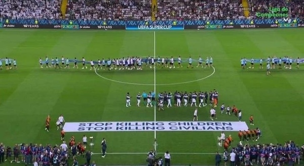 Two Palestinian children from Gaza participate in 2025 UEFA Super Cup match