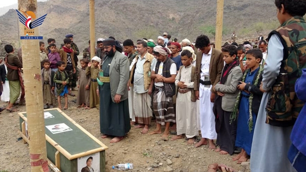 Funeral of martyr Youssef Al-Harazi in Sa'fan District, Sana'a Governorate