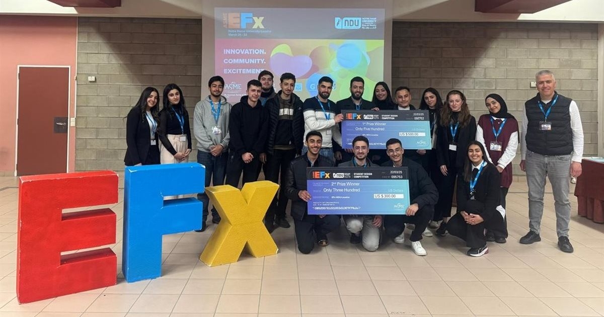 إنجاز استثنائي لجامعة رفيق الحريري بإحراز طلابها المركزين الأول والثاني في " ASME EFx"