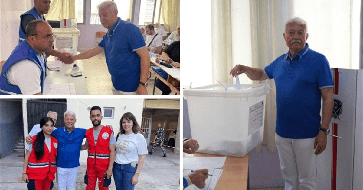 رئيس لائحة 'نبض البلد' المهندس محمد دندشلي يدلي بصوته في صيدا