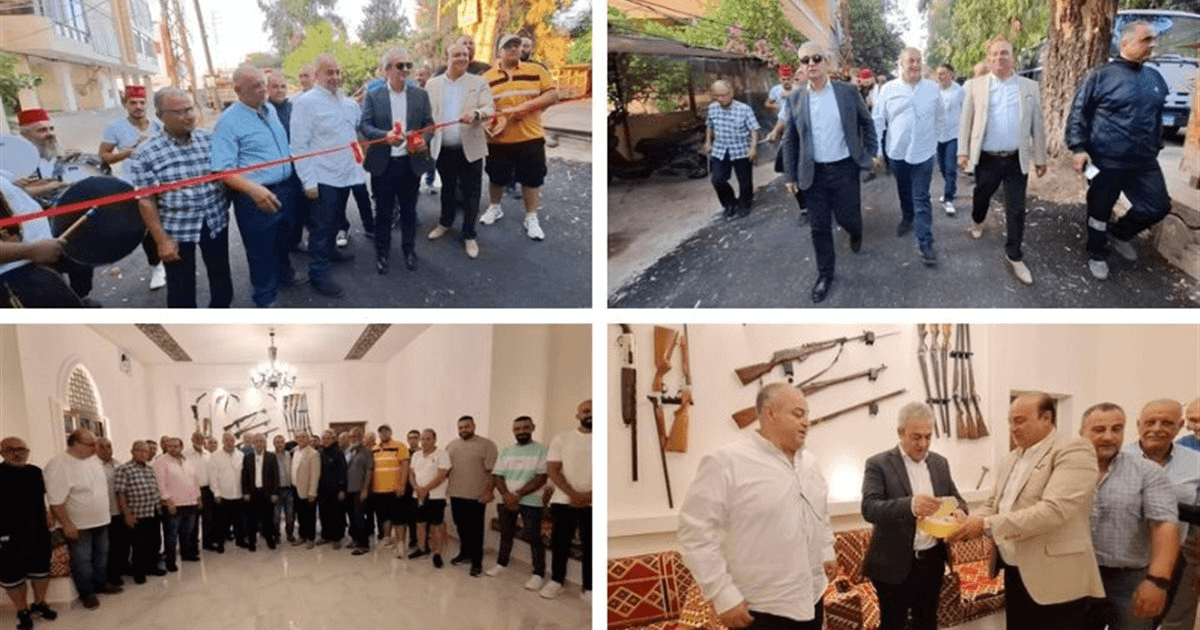 أهالي حي أوزعر في صيدا إستقبلوا بحفاوة رئيس البلدية مصطفى حجازي والسيد عامر معطي خلال حفل تدشين شارع الحي بعد تعبيده بمبادرة من معطي غروب وكرماهما بدرعين