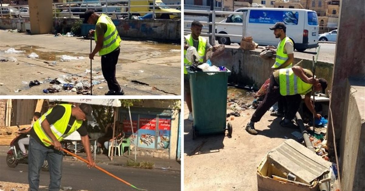 جمعية محمد زيدان للإنماء تقوم بحملة تنظيف للواجهة البحرية المحاذية لموقع مهرجانات صيدا