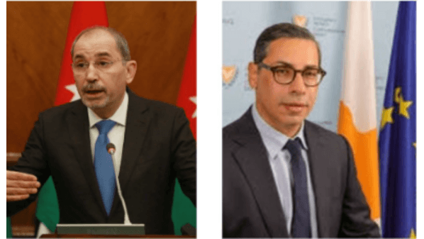 الصفدي يبحث مع نظيره القبرصي سبل وقف إطلاق النار وإدخال المساعدات إلى غزة