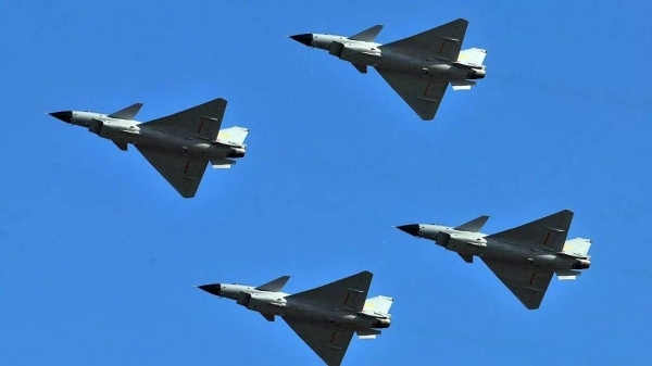 China sends dozens of planes across central line in Taiwan Strait