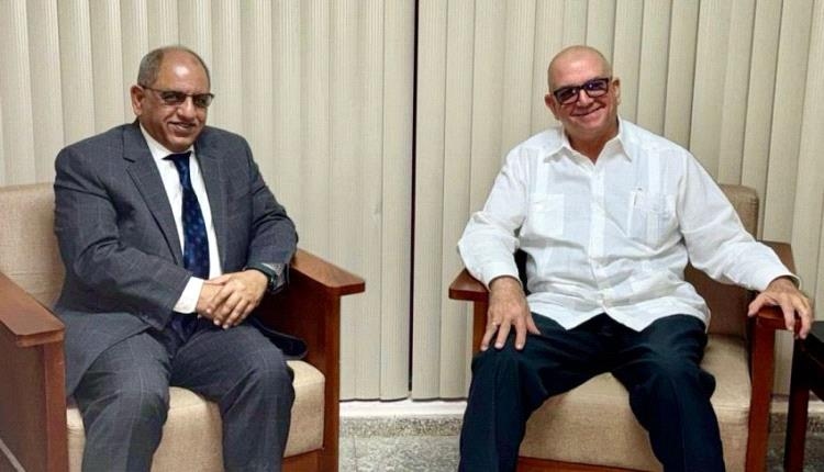 السفير ناشر يبحث مع الخارجية الكوبية تعزيز العلاقات الثنائية والتعاون المشترك