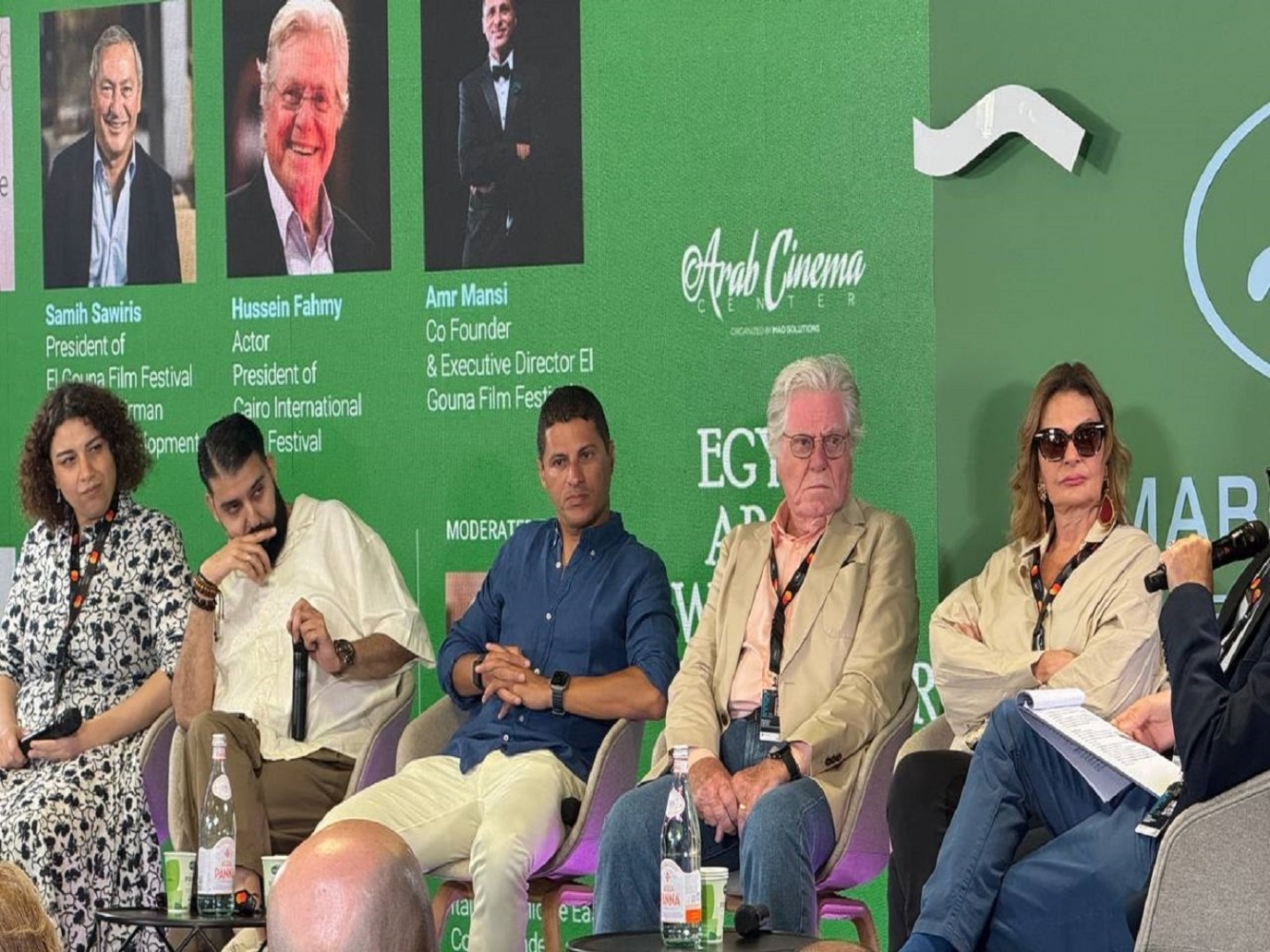 حسين فهمي يتحدث من مهرجان كان عن منافسة مهرجان القاهرة مع الجونة