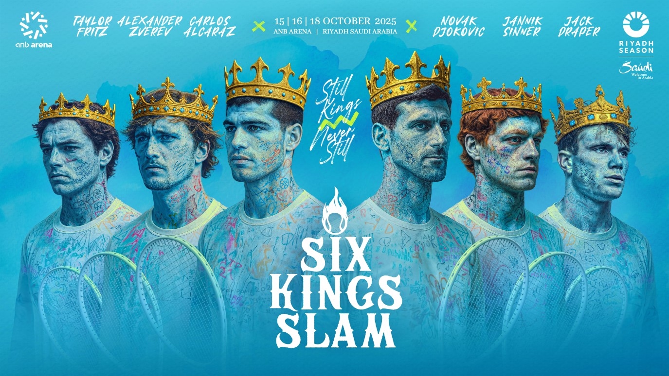 ستة من نخبة نجوم التنس يستعدون لخوض تحدي Six Kings Slam مجددًا ضمن موسم الرياض