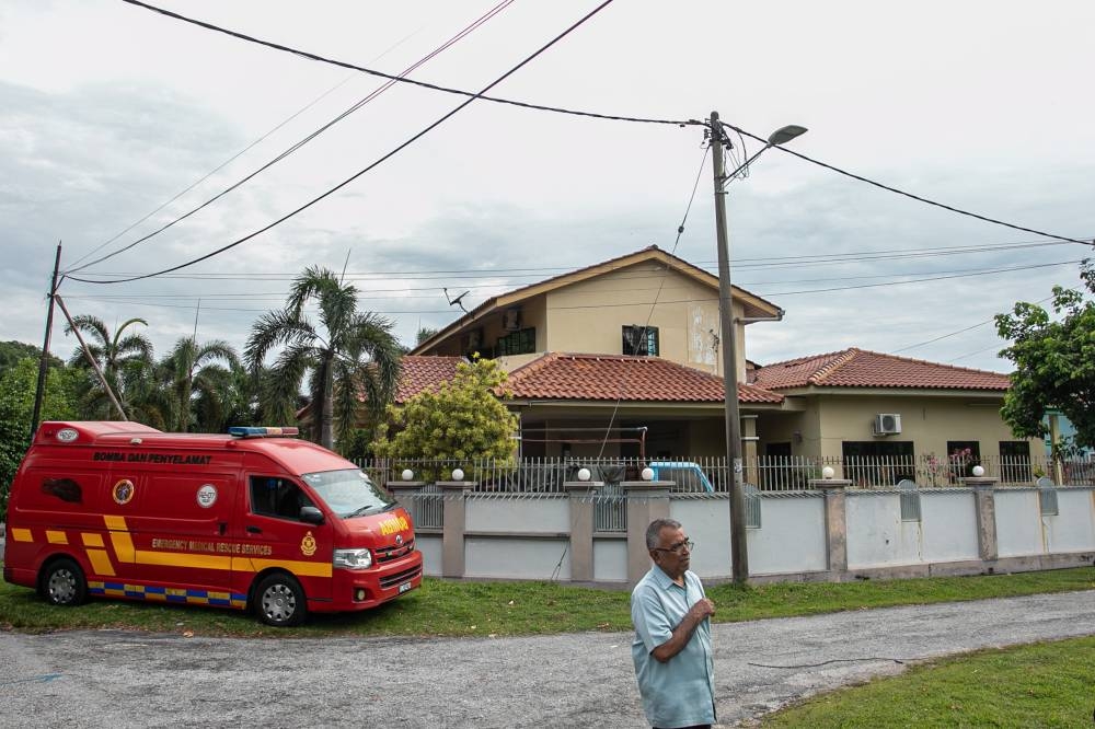Fire at parents' home after power outage