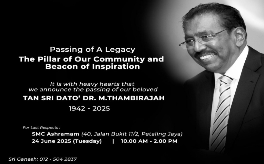 Thambirajah, champion of Indian community education dies