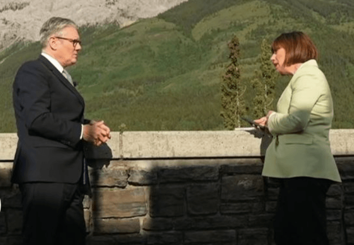 Starmer looked out of place in the mountains with Sky's Beth Rigby