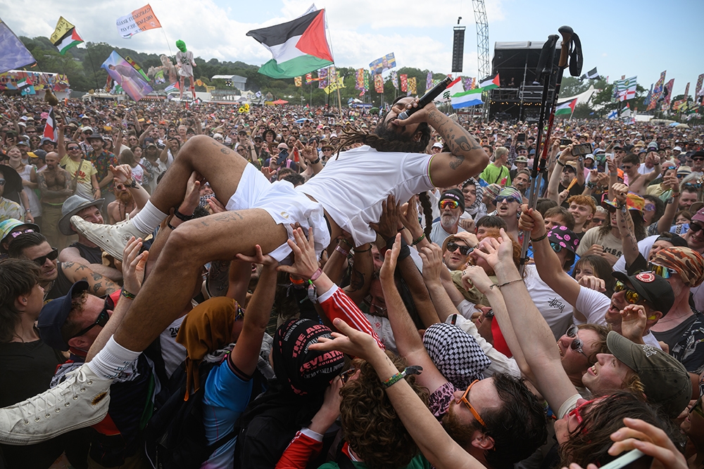 And now let's bomb Glastonbury