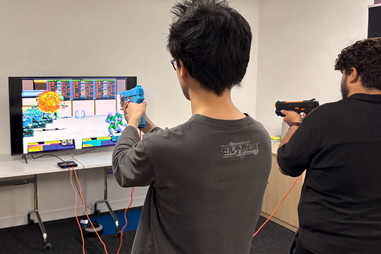 I got hands on with G'AIM'E Plug & Play, an AI-powered light gun that lets me play Time Crisis on the TV again