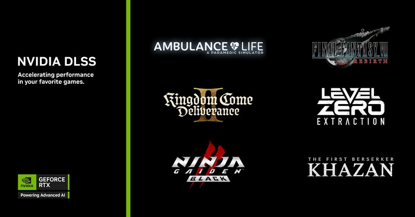 NVIDIA DLSS enhances performance in new titles