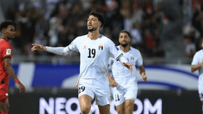 "فخور بأن أكون جزءًا من هذا الفريق الرائع".. وسام أبو على يحتفل بفوز منتخب فلسطين أمام العراق