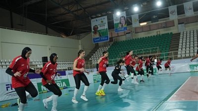 مران استشفائي لـ سيدات طائرة الأهلي استعدادًا لمواجهة «لا لوا الكونغولي»