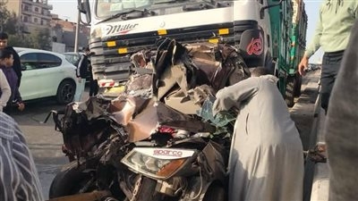 العربية اتعجنت.. إصابة شخصين فى حادث دهس تريلا لملاكى بسندوب فى الدقهلية