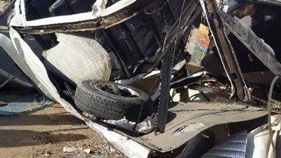 مصرع 5 أشخاص من الفيوم في حادث تصادم مروع بليبيا