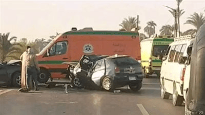 مستشارة بالمحكمة الدستورية تتعرض لحادث على طريق مصر إسكندرية بأكتوبر