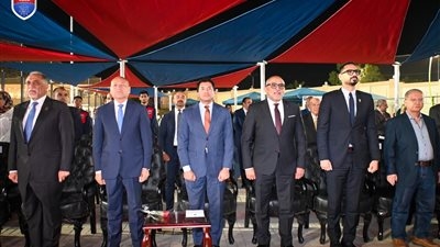 وزير الرياضة ومحافظ القاهرة ورئيس نادي الزهور  يفتتحون 9 ملاعب بفرع مدينة نصر