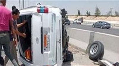 مصرع مسن وإصابة سيدة في انقـ ـلاب سيارة بترعة في أجا بالدقهلية