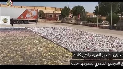 قوات حرس الحدود تضبط مخدرات بمليار و200 مليون جنيه داخل أجولة الفلفل والطماطم