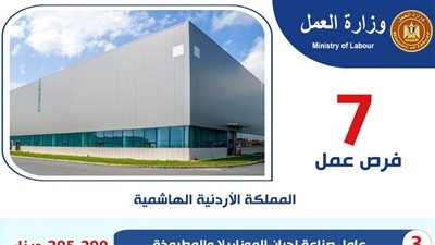 براتب 550 دينار أردني.. فرص عمل جديدة في الأردن بمجالات الصناعات الغذائية وصناعة الأثاث