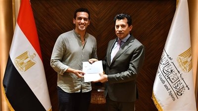 وزير الشباب والرياضة يلتقي البطل الاولمبي أحمد الجندي ويبحث استعداداته للمرحلة المقبلة
