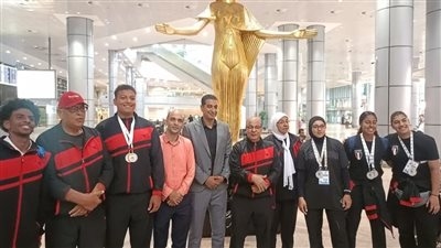 استقبال شعبي لبعثة فراعنة ألعاب القوى بعد المشاركة بدورة الألعاب الأفريقية للمدارس