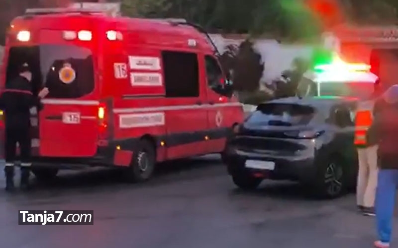 إصابة عاملات في حادث تصادم حافلة وسيارة بطنجة (فيديو)
