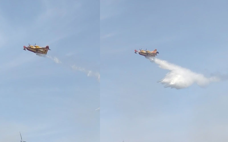 تدخل جوي لإطفاء حريق عين لحصن
