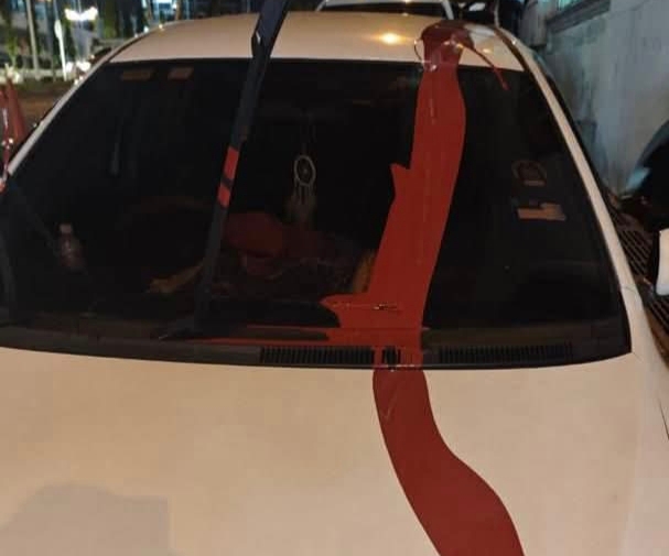 Six men nabbed for vandalising immigration officer's car with red paint