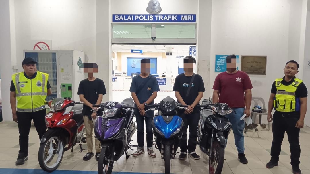 Police issue 28 summonses, detain four motorcycles in Miri during 'Op Samseng Jalanan'