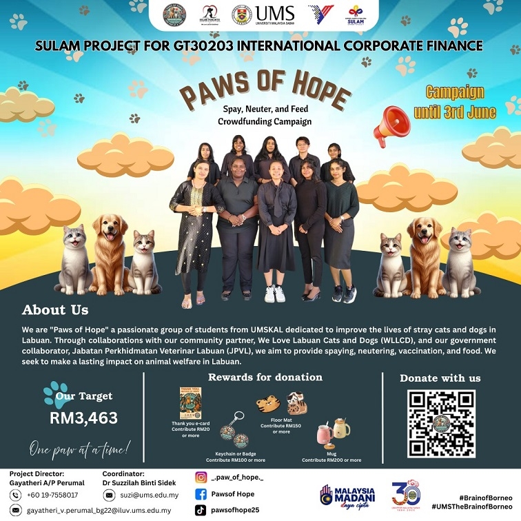 UMS students launch campaign to aid Labuan's stray animals