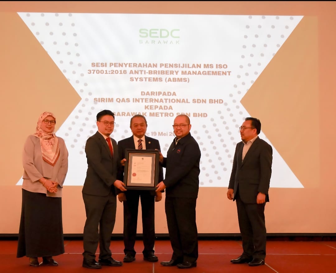 Sarawak Metro earns fourth ISO certification with anti-bribery accreditation