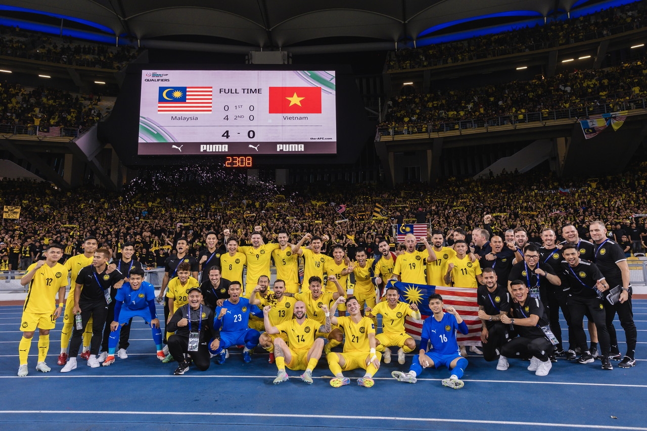 Asian Cup qualifiers: Malaysia tops Group F with 4-0 victory over Vietnam