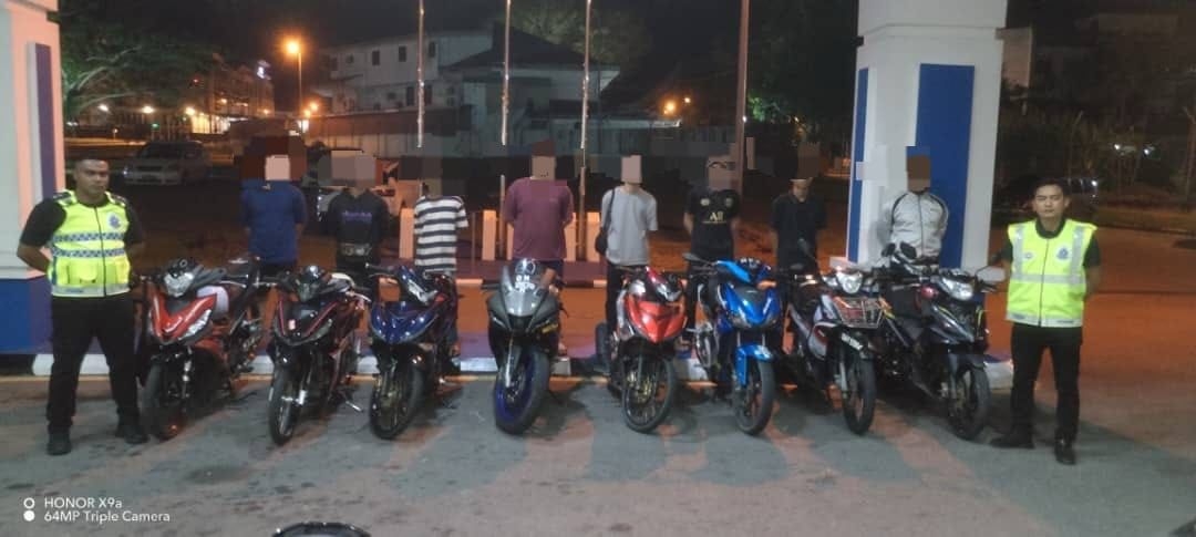 Three detained, 11 motorcycles seized in Miri's ‘Op Samseng Jalanan'