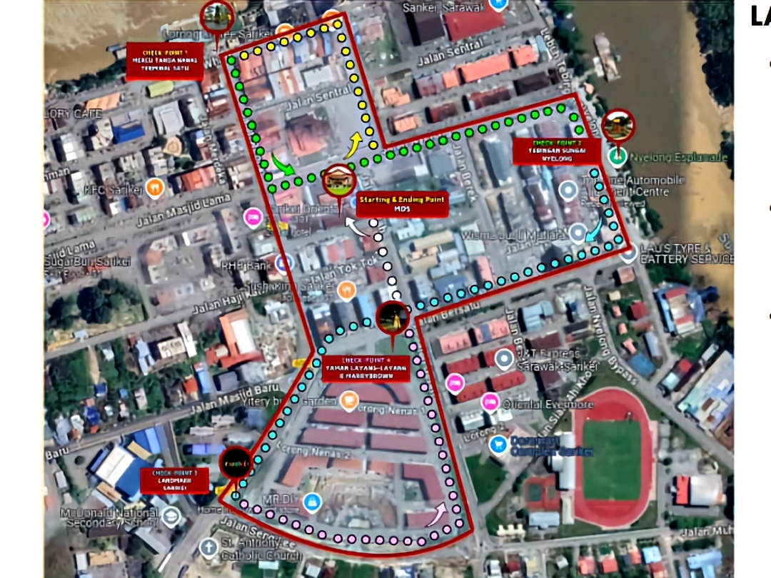 Temporary road closures in Sarikei for Car-Free Morning event June 14