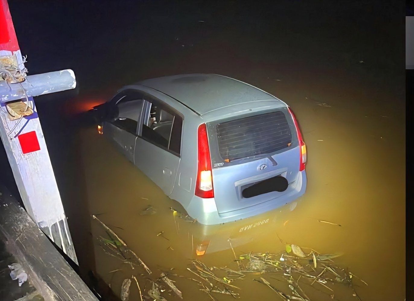 Woman's car plunges into river after following navigation app at Tanjung Kunyit Ferry Terminal