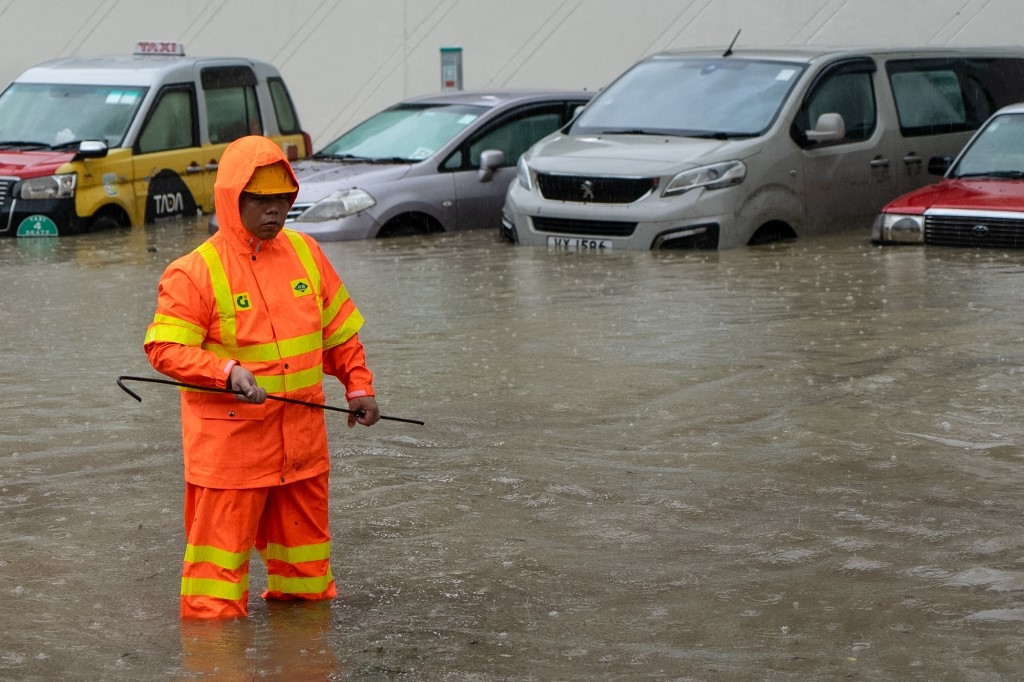 Hong Kong hit by flooding after flurry of rainstorm warnings