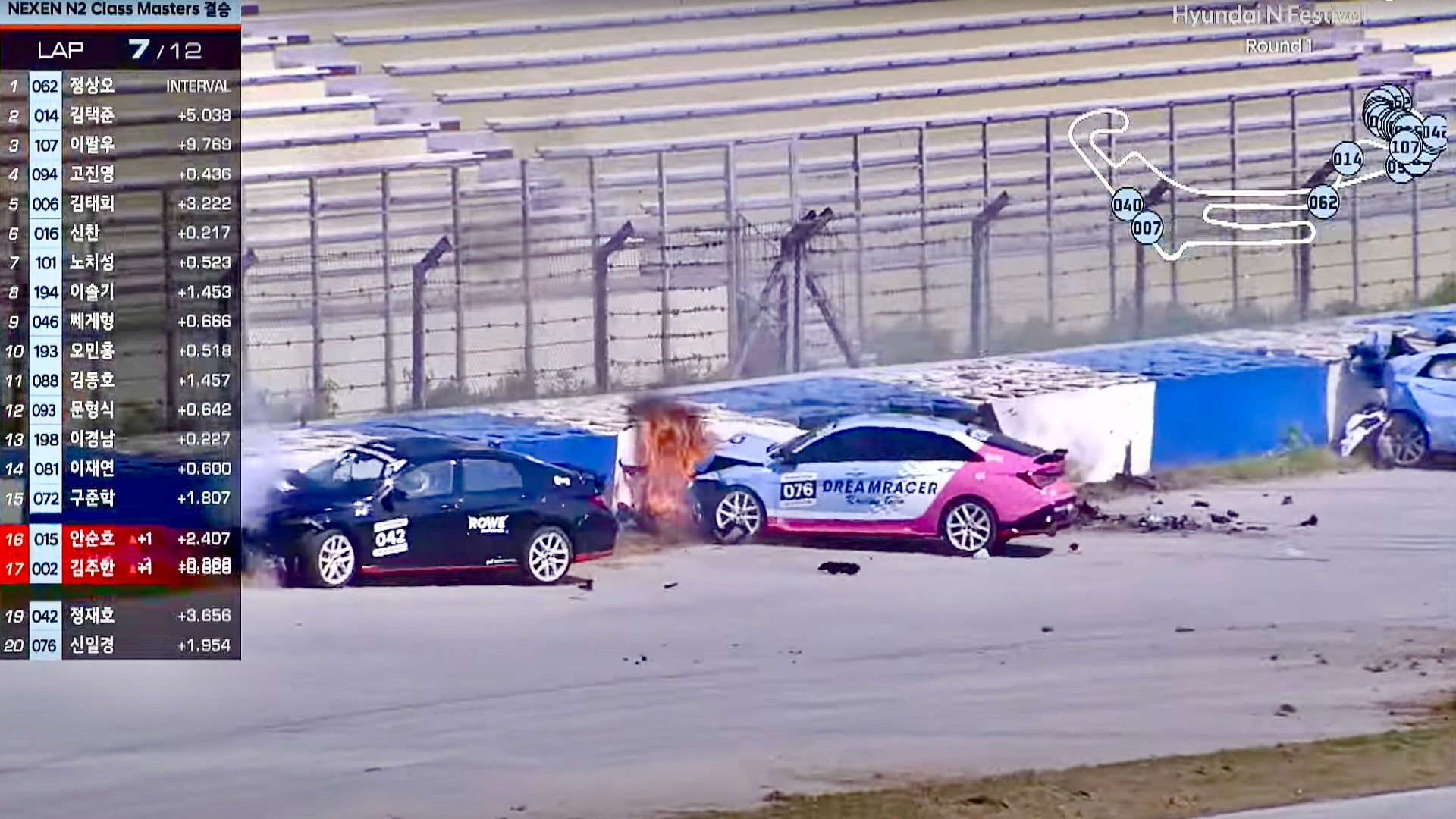 Fiery Crash in Hyundai's Elantra N Spec Race Points To Bad Brakes. It's the Drivers