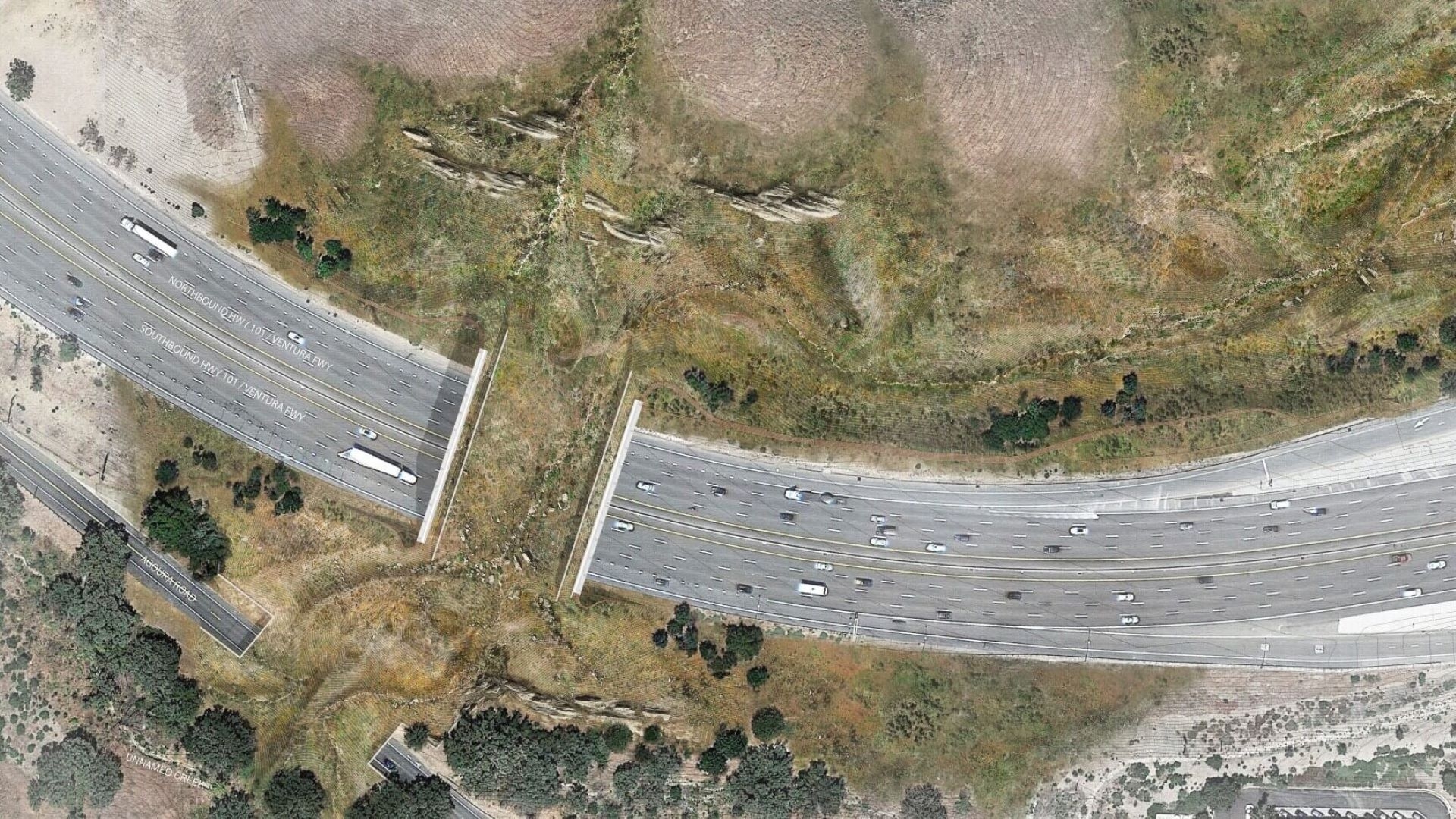 World's Largest Wildlife Bridge Spanning 10 Lanes of 101 Freeway Is Nearly Complete