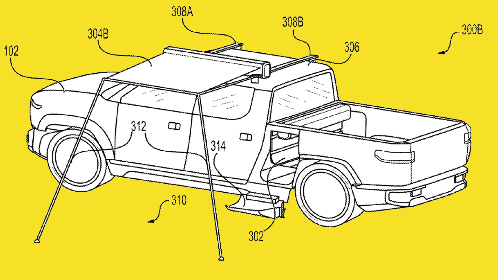 Rivian's Tonneau Cover Awning Idea Is Stellar Low-Tech Innovation