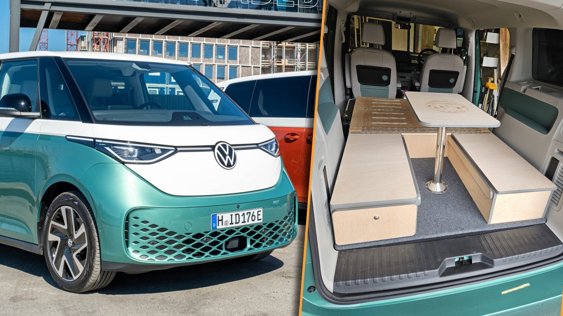 Nifty VW ID Buzz Camper Kit Stuffs a Picnic Table Into the Back of the Van