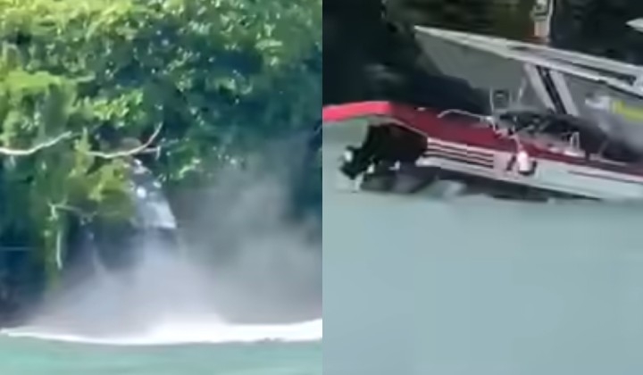 [Watch] TLDM Boat Rams Tourist Vessel In Langkawi Demo Gone Wrong