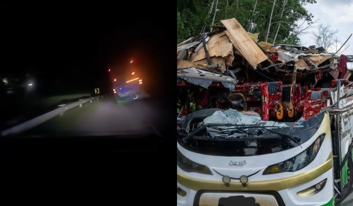 [Watch] Dashcam Footage Emerges Of Fatal Bus Crash That Killed 15 UPSI Students